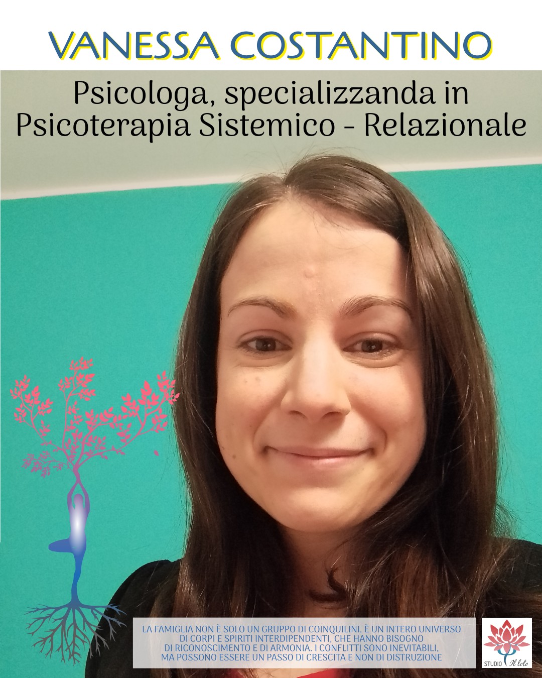 Vanessa Costantino. Psicologa, specializzanda in Psicoterapia Sistemico - Relazionale Vanessa Costantino. Psicologa, specializzanda in Psicoterapia Sistemico - Relazionale