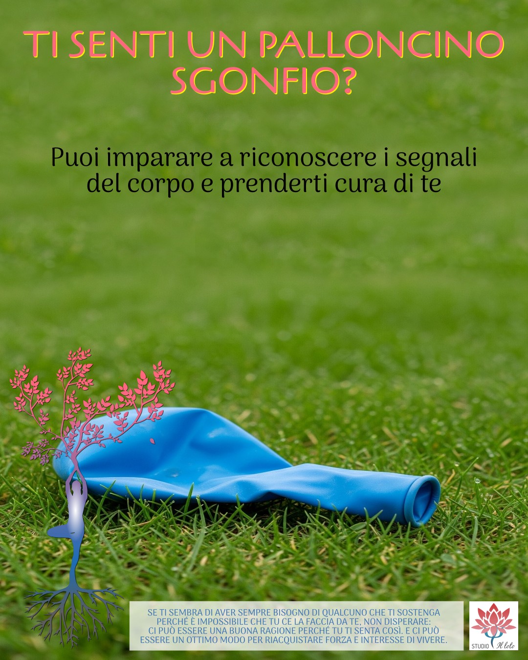 Un palloncino sgonfio su un prato Un palloncino sgonfio su un prato