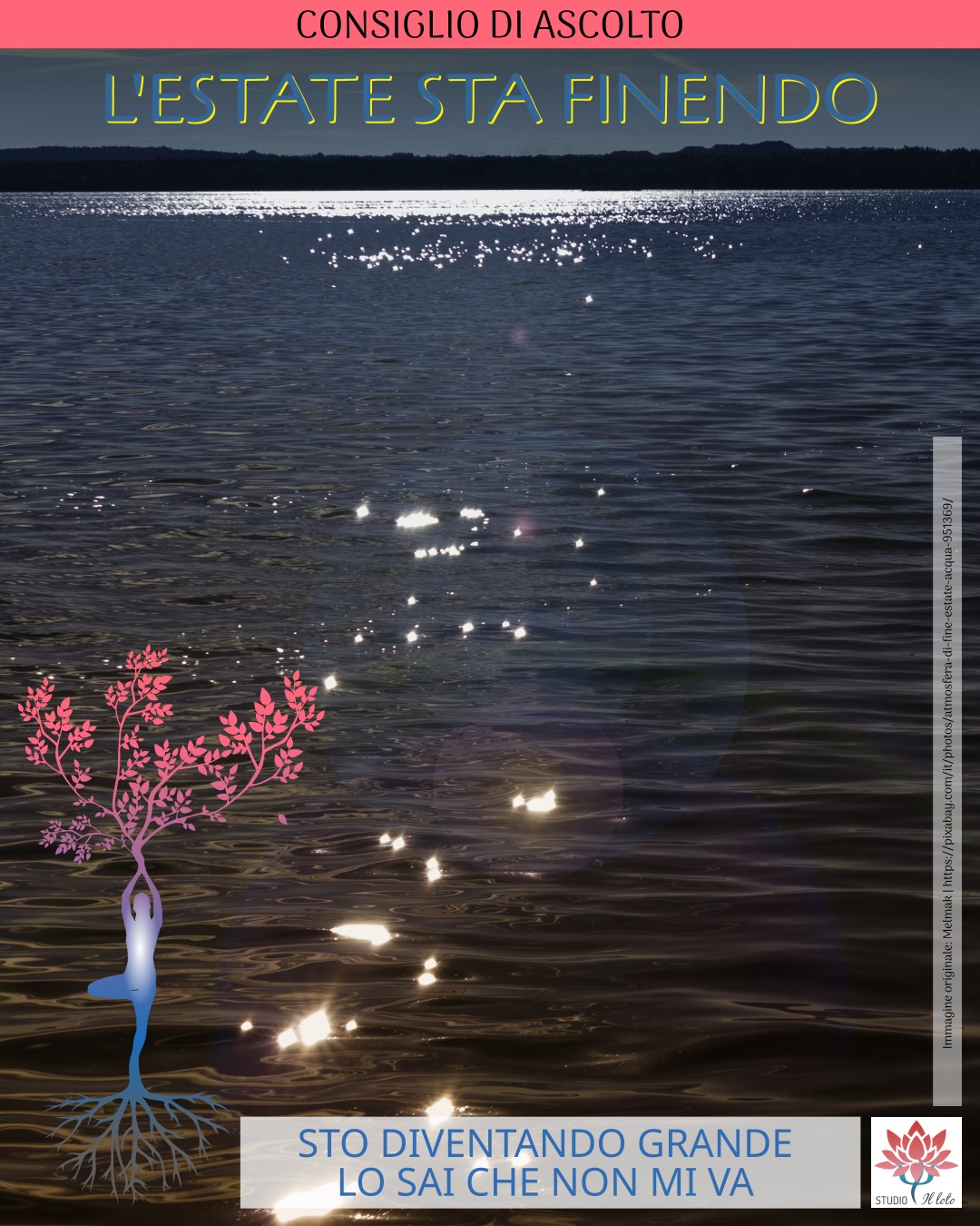 Immagine malinconica di un lago estivo con riflessi di luce e richiamo alla canzone dei Righeira: L'estate sta finendo Immagine malinconica di un lago estivo con riflessi di luce e richiamo alla canzone dei Righeira: L'estate sta finendo